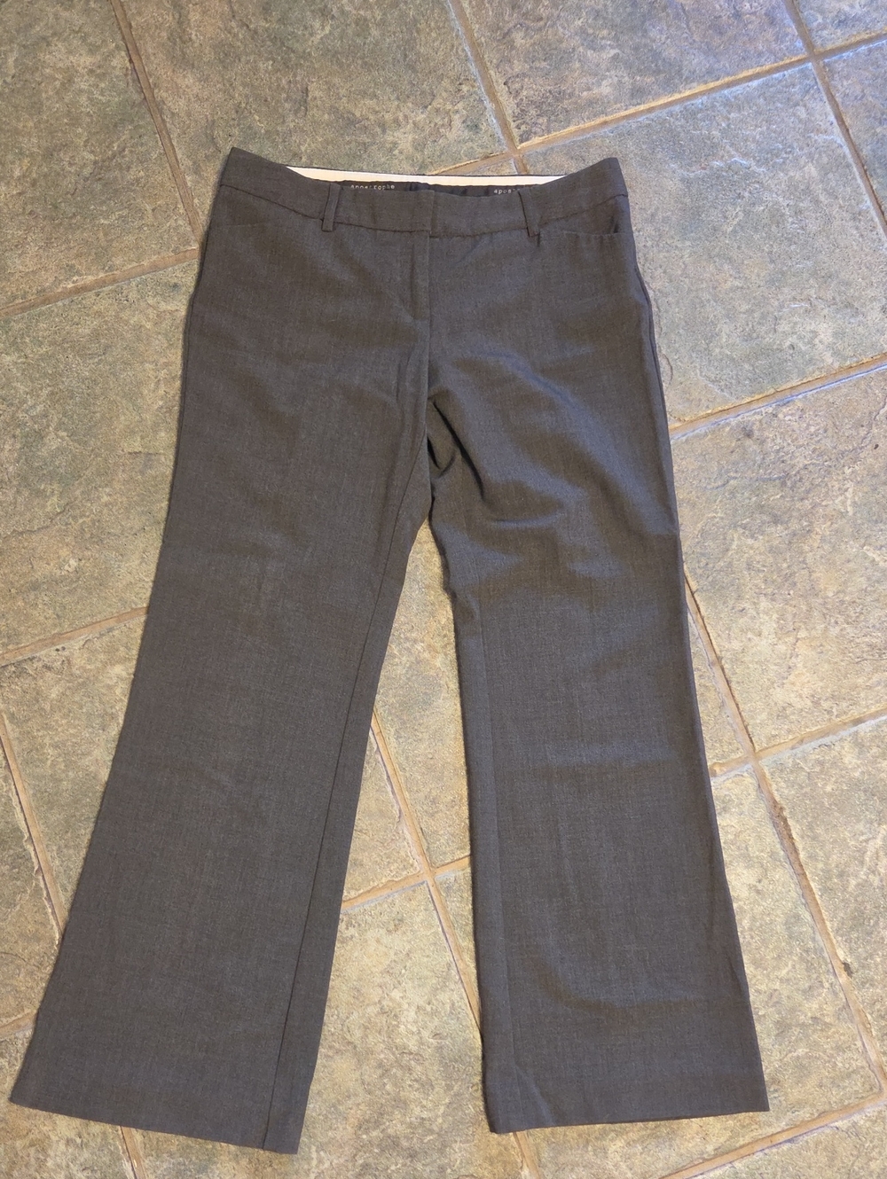 Apostrophe Women's Charcoal Wide-Leg Dress Pants